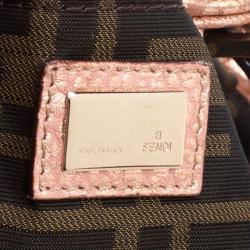 Pre Owned Fendi Bronze Leather Baby Spy Bag