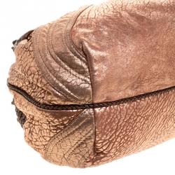 Pre Owned Fendi Bronze Leather Baby Spy Bag