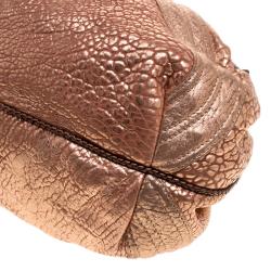 Pre Owned Fendi Bronze Leather Baby Spy Bag
