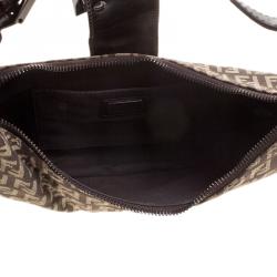 Pre Owned Fendi Tobacco Zucchino Canvas Hobo