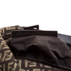 Pre Owned Fendi Tobacco Zucchino Canvas Hobo