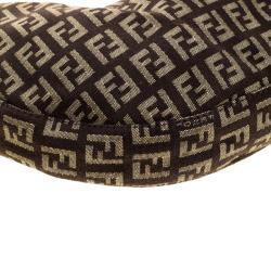 Pre Owned Fendi Tobacco Zucchino Canvas Hobo