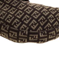 Pre Owned Fendi Tobacco Zucchino Canvas Hobo
