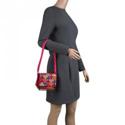 Pre Owned Fendi Pink Leather Fendissime Shoulder Bag