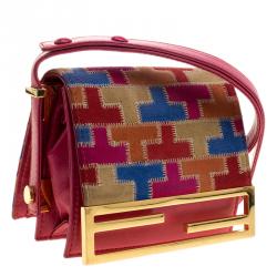 Pre Owned Fendi Pink Leather Fendissime Shoulder Bag