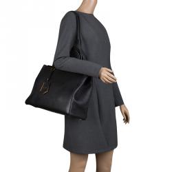 Pre Owned Fendi Black Saffiano Leather 2Jours Tote