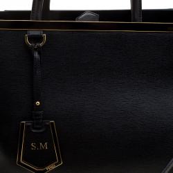 Pre Owned Fendi Black Saffiano Leather 2Jours Tote