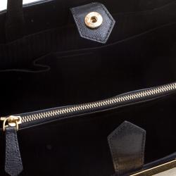 Pre Owned Fendi Black Saffiano Leather 2Jours Tote