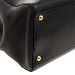 Pre Owned Fendi Black Saffiano Leather 2Jours Tote