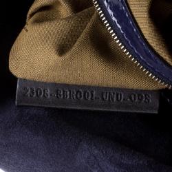 Pre Owned Fendi Navy Blue Patent Leather Mama Forever Shoulder Bag