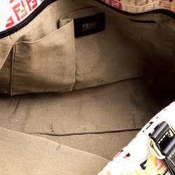 Pre Owned Fendi Multicolor Zucchino Canvas Superstar Shopping Tote