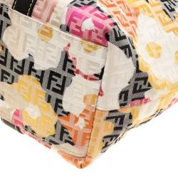 Pre Owned Fendi Multicolor Zucchino Canvas Superstar Shopping Tote