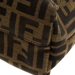 Pre Owned Fendi Zucca Canvas Vertical Shopper Tote