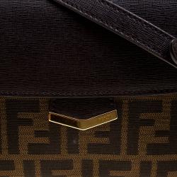Pre Owned Fendi Tobacco Zucca Canvas and Leather Demi Jour Shoulder Bag