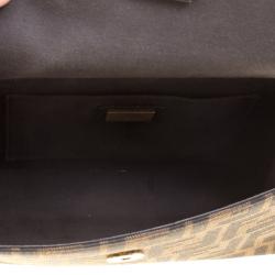 Pre Owned Fendi Tobacco Zucca Canvas and Leather Demi Jour Shoulder Bag