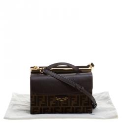 Pre Owned Fendi Tobacco Zucca Canvas and Leather Demi Jour Shoulder Bag
