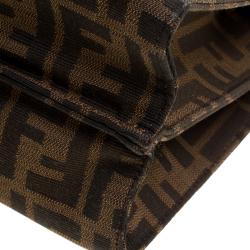 Pre Owned Fendi Tobacco Zucca Canvas and Leather Demi Jour Shoulder Bag