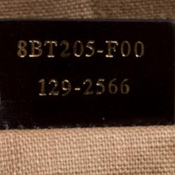 Pre Owned Fendi Black Leather Pequin Tonal Strip Shoulder Bag