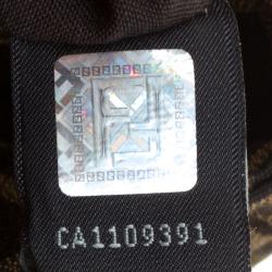 Pre Owned Fendi Tobacco Zucca Canvas Small Mia Shoulder Bag