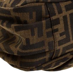 Pre Owned Fendi Tobacco Zucca Canvas Small Mia Shoulder Bag