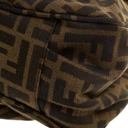 Pre Owned Fendi Tobacco Zucca Canvas Small Mia Shoulder Bag