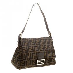Pre Owned Fendi Tobacco Zucca Canvas Mama Forever Shoulder Bag