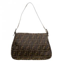 Pre Owned Fendi Tobacco Zucca Canvas Mama Forever Shoulder Bag