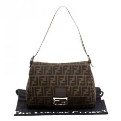 Pre Owned Fendi Tobacco Zucca Canvas Mama Forever Shoulder Bag