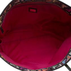 Pre Owned Fendi Multicolor Zucca Coated Canvas Roll Tote