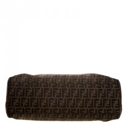 Pre Owned Fendi Brown Zucca Canvas Chef du Jour Satchel