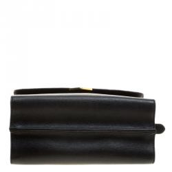 Pre Owned Fendi Black Textured Leather Small Demi Jour Shoulder Bag