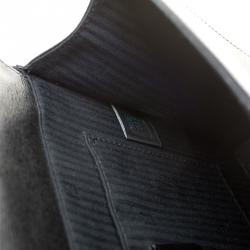 Pre Owned Fendi Black Textured Leather Small Demi Jour Shoulder Bag