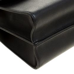 Pre Owned Fendi Black Textured Leather Small Demi Jour Shoulder Bag