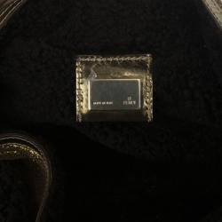 مملوكة مسبقًا Fendi Gold Metallic Chef Shoulder Hobo