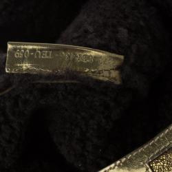 مملوكة مسبقًا Fendi Gold Metallic Chef Shoulder Hobo