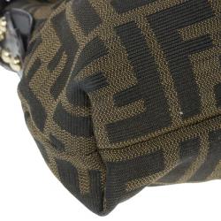 Pre Owned Fendi Brown Zucca Canvas Chef Shoulder Bag