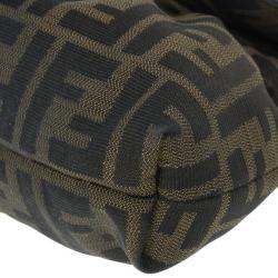Pre Owned Fendi Brown Zucca Canvas Chef Shoulder Bag