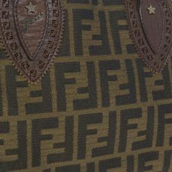 Pre Owned Fendi Monogram Zucca Canvas Du Jour Bag