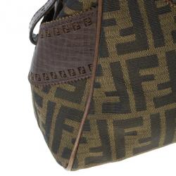 Pre Owned Fendi Monogram Zucca Canvas Du Jour Bag