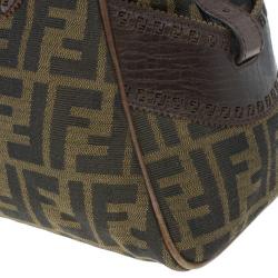 Pre Owned Fendi Monogram Zucca Canvas Du Jour Bag