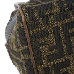 Pre Owned Fendi Monogram Zucca Canvas Du Jour Bag
