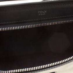 Pre Owned Fendi Black Leather Dotcom Satchel