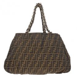 Pre Owned Fendi Monogram Mia Hobo