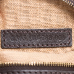 Pre Owned Fendi Tobacco Zucca Zebra Print Canvas Shopper Tote