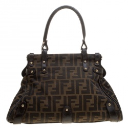 Pre Owned Fendi Tobacco Zucca Canvas Magic Shoulder Bag