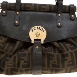 Pre Owned Fendi Tobacco Zucca Canvas Magic Shoulder Bag