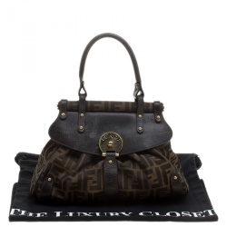 Pre Owned Fendi Tobacco Zucca Canvas Magic Shoulder Bag