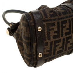 Pre Owned Fendi Tobacco Zucca Canvas Magic Shoulder Bag