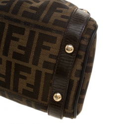 Pre Owned Fendi Tobacco Zucca Canvas Magic Shoulder Bag