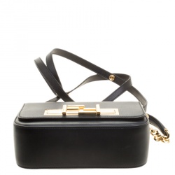 Pre Owned Fendi Black Leather 3Baguette Shoulder Bag